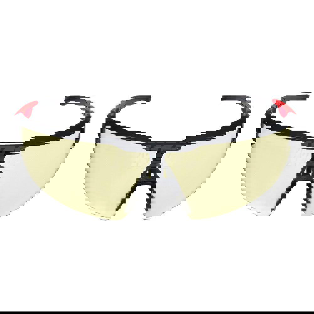 Safety Glass: Anti-Fog & Anti-Scratch, Plastic, Yellow Lenses, Half-Framed